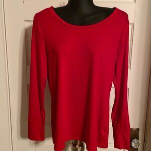 NWOT Med a.n.a. New Approach 3/4 sleeve stretch silky blouse